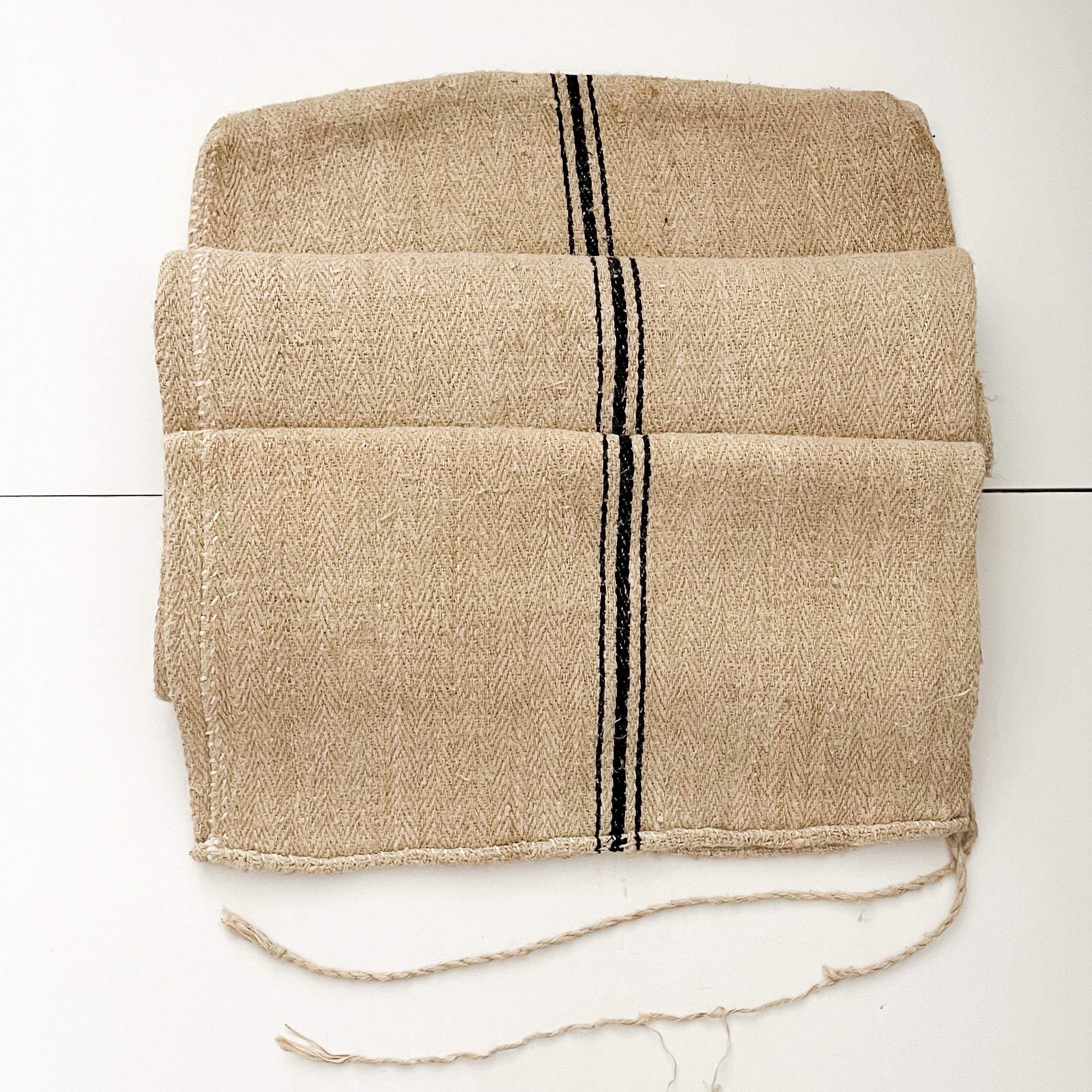 black stripe grain sack