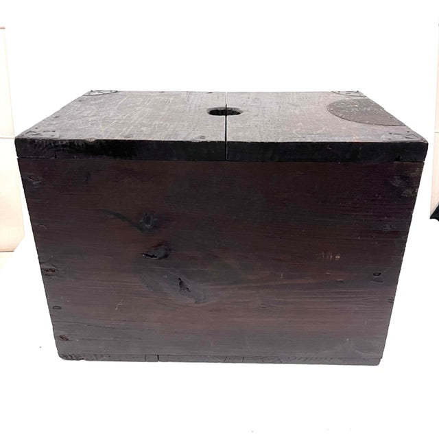 Antique Japanese Coin box from the back