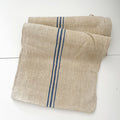 Linen grainsack with blue stripes