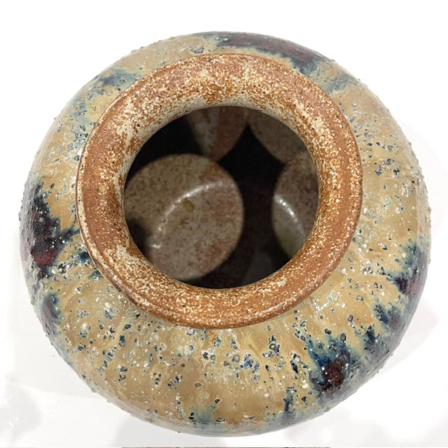 Vintage Japanese ceramic vase from top