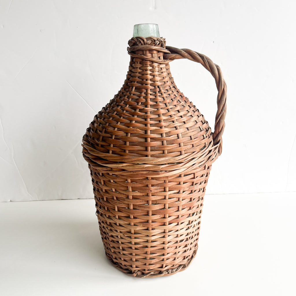 handmade wicker demijohn