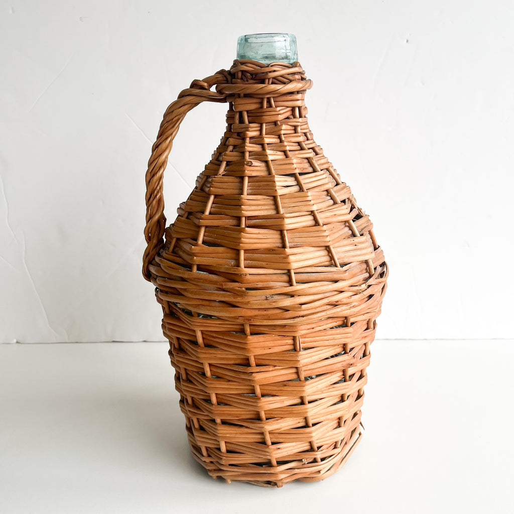 Antique Wicker Demijohn