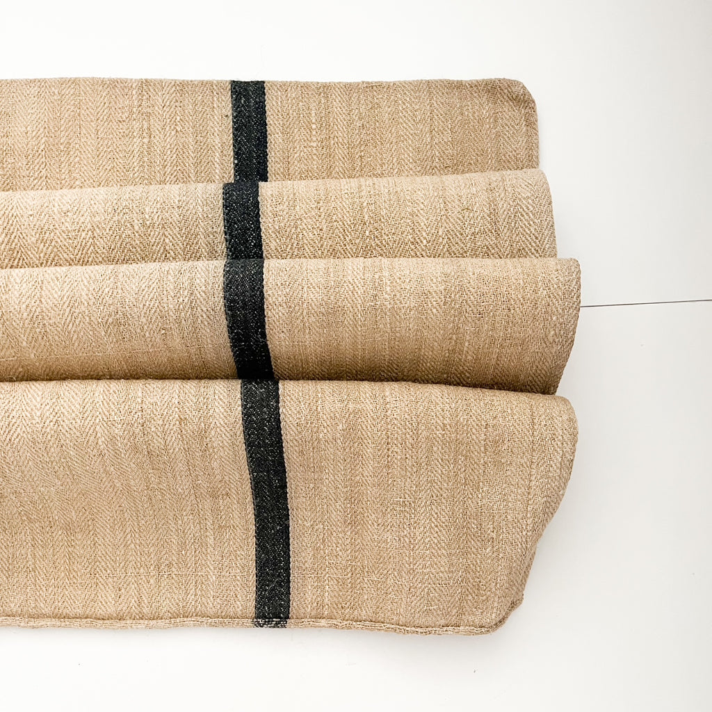 grain sack black stripe