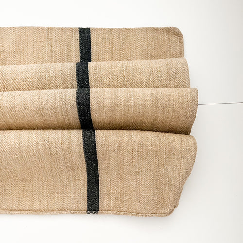 grain sack black stripe