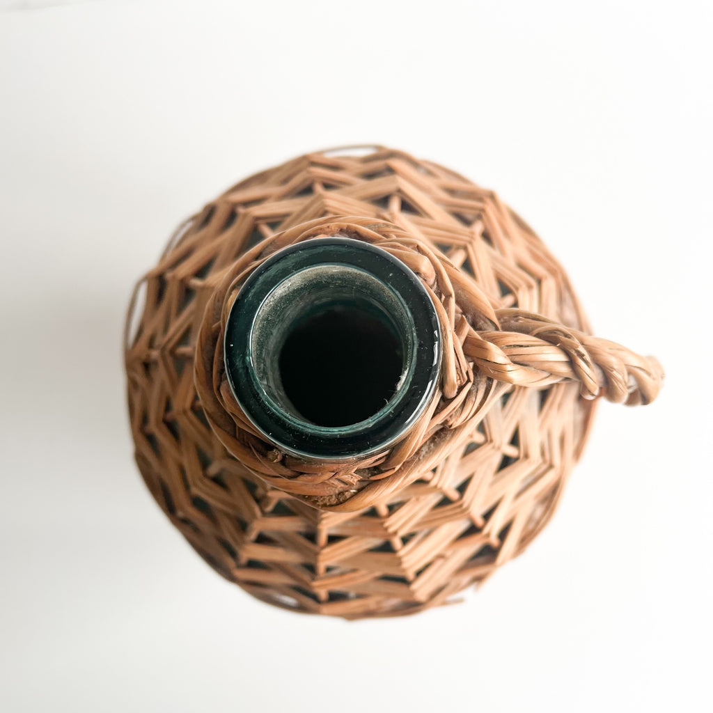 antique wicker demijohn