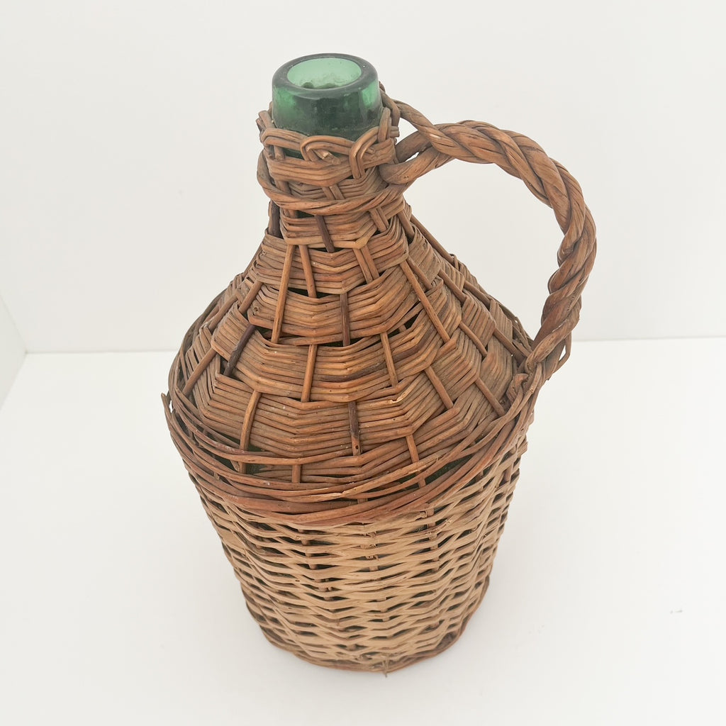 rustic wicker demijohn decor