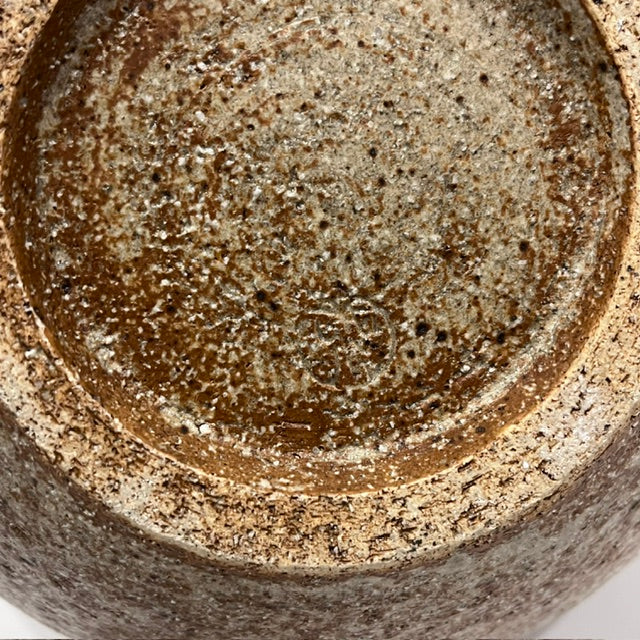 Base and artist mark on vintage pottery vase by Shimizu Rokubei VI