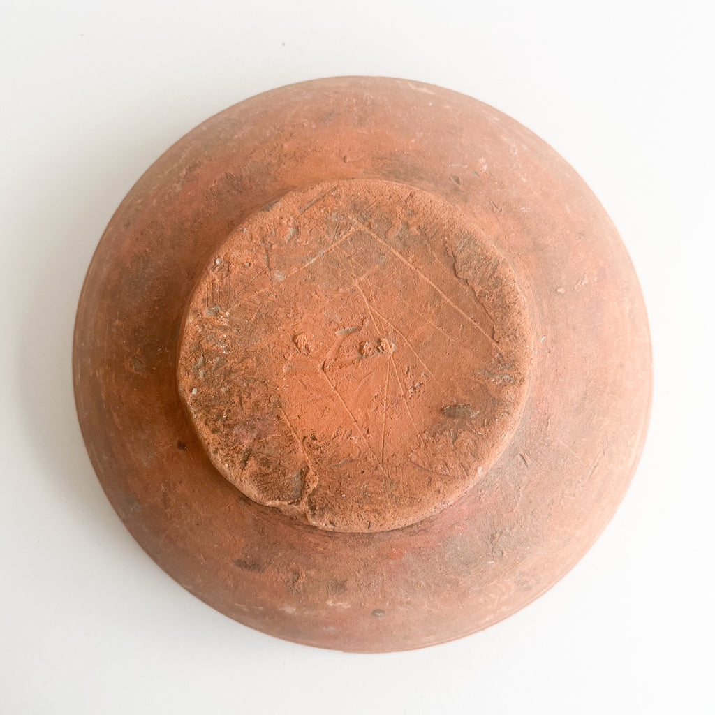 rustic terracotta clay bowl