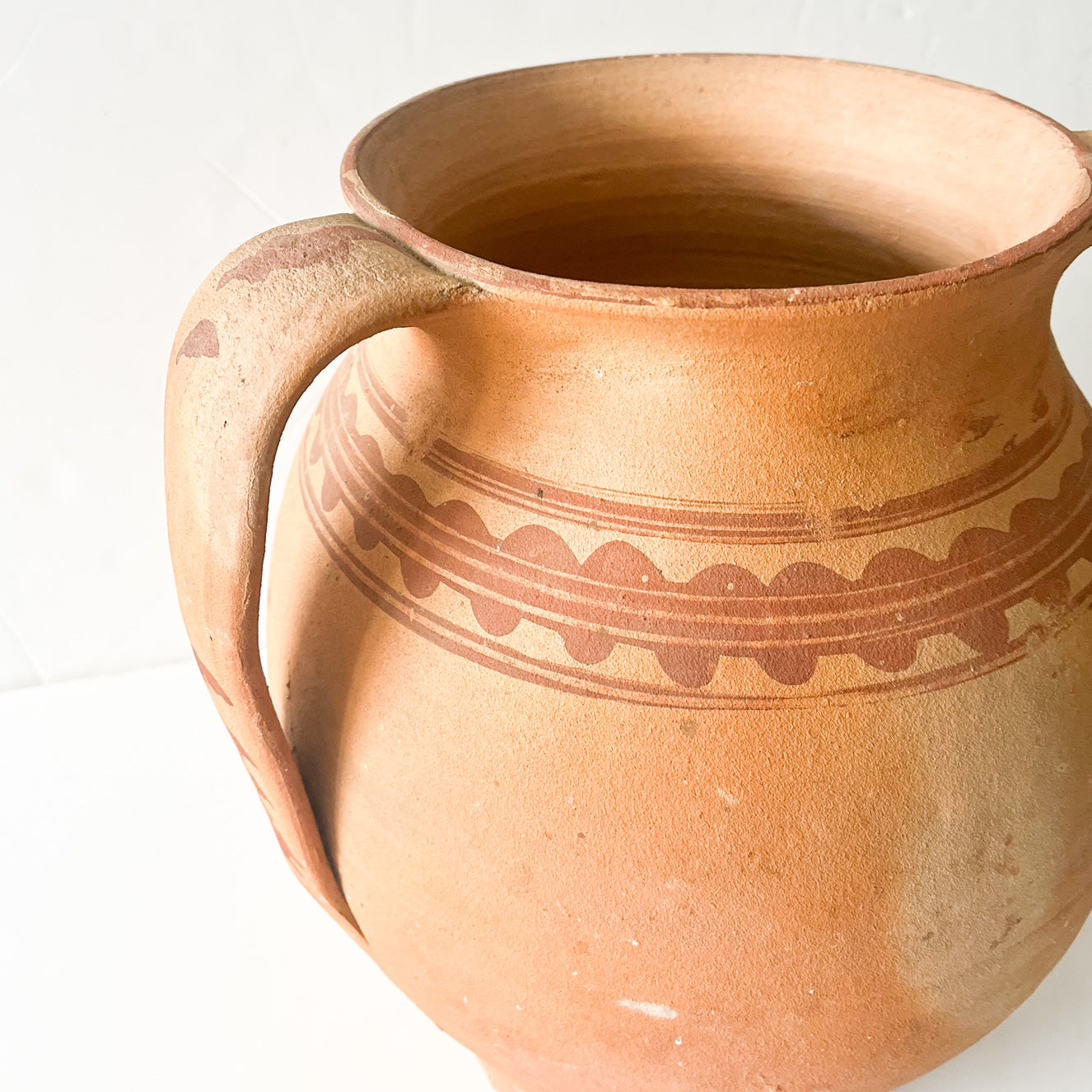 french vintage clay vase