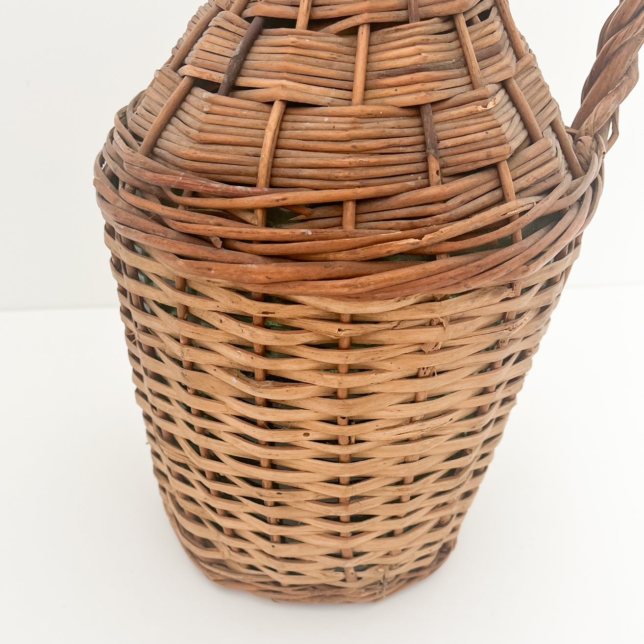 wicker wine bottle