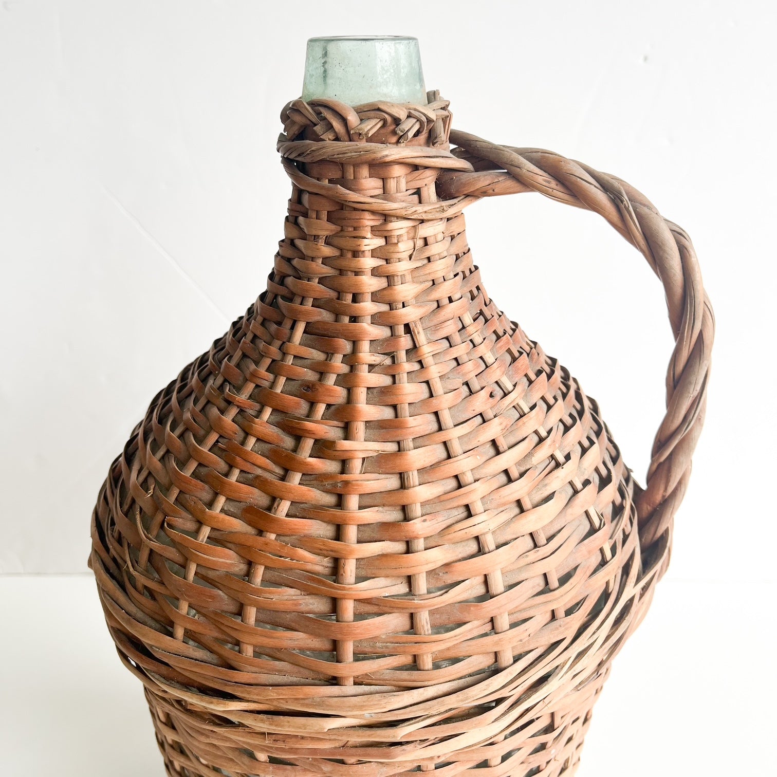 rustic wicker demijohn glass