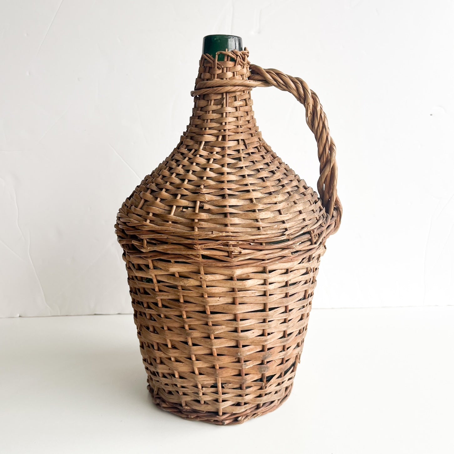 textured wicker demijohn